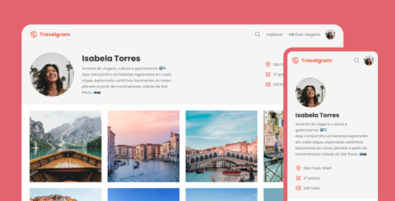 Foto de uma rede social onde as pessoas mostram os registros de suas viagens pelo mundo